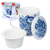 Tazza con coperchio e infusore "Gzhel" 0,4L