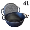 Wok (Calderone)  4 L  con coperchio e maniglia  in confezioni di marca