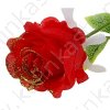 Цветок искусственный "Роза с позолотой" 80 см. d-8 cм .красный