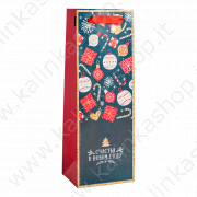 Borsa per bottiglia "La felicità nel nuovo anno", 13 × 36 × 10 cm