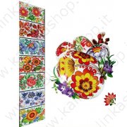 Декоративная пасхальная плёнка "Цветочные росписи", 7 различных мотивов в упаковке