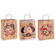 Sacchetto/busta grande in carta kraft con tag 26,5 x 13,5 x 32,5cm