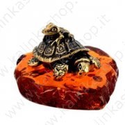 Souvenir "tartaruga e rana" ambra