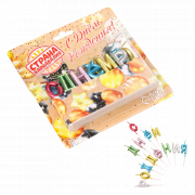 Candele per torta di buon compleanno, multicolore