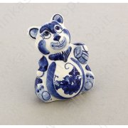 Сувенир "Медведь большой" гжель кобальт11 × 9 × 7 см.