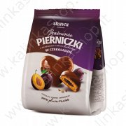 Panpepati "Pierniczki" con ripieno alla prugna in glassa di cioccolato (150g)
