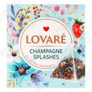 Чай "Lovare-Champagne Splashes" с ягодоми, лепестками цветов василька и ароматом земляники(15х2г)