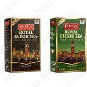 SET DI 2 TÈ : Tè "Impra - Royal Elixir Green" verde, foglia grande  (100 g) + Tè "Impra - Royal Elixir Knight" nero, foglia grande (100 g)