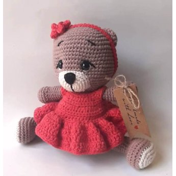 Peluche lavorato a maglia "Orrsetto" 27cm Peluche lavorato a maglia "Orrsetto" 27cm