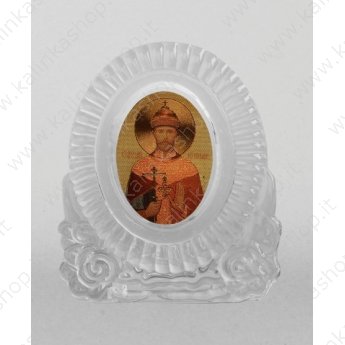 Икона "Святой царь мученик Николай" овал 25 x 35 мм. стекло