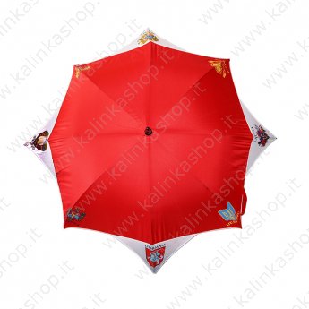 Зонт "Гербы стран" LED (бело-красный с фонариком)