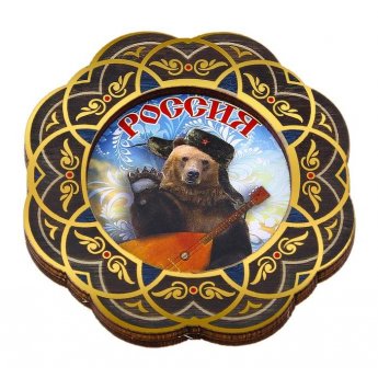 Calamita a più strati con stampa d'oro "Russia" 7 cm