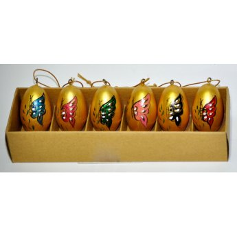 Addobbi per albero di natale'Uovo'.(in legno)6 pz Addobbi per albero di natale'Uovo'.(in legno)6 pz