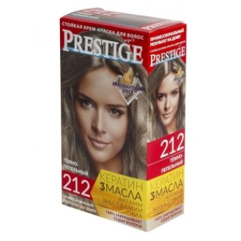 Crema-tinta resistente per capelli 212 Cenere scuro "Vip's Prestige"
