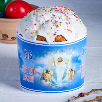 Fascia di carta decorativa per dolce pasquale "Angeli" 320x90mm Fascia di carta decorativa per dolce pasquale "Angeli" 320x90mm