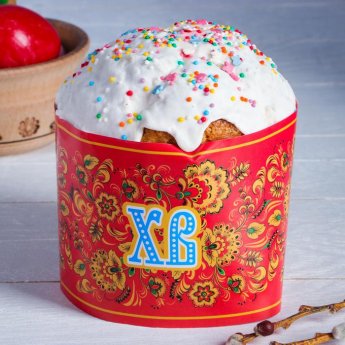 Fascia di carta decorativa per dolce pasquale 320x90mm Fascia di carta decorativa per dolce pasquale 320x90mm