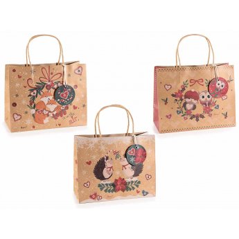 Sacchetto/busta grande in carta kraft con tag 22,5 x 10 x 18cm Sacchetto/busta grande in carta kraft con tag 22,5 x 10 x 18cm