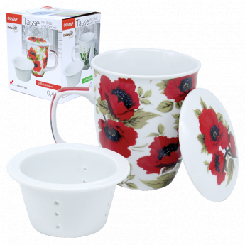 Tazza con coperchio e infusore 0,4L Tazza con coperchio e infusore 0,4L