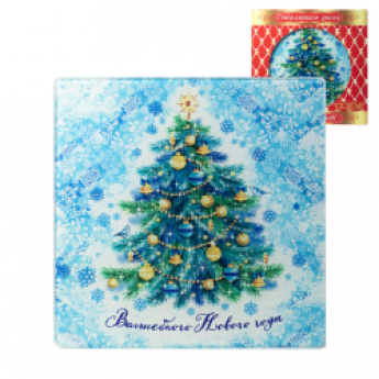 Lavagna multifunzionale in vetro "Per la salute" in vetro temperato, 20 x 20 cm