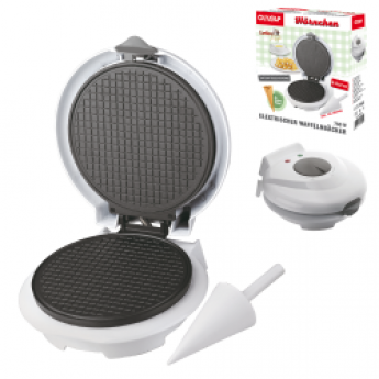 Piastra elettrica per waffel, (+ cono per corna), Ø19,2 cm