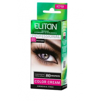 Tinta in crema per sopracciglia e ciglia "Elitan" tono 80 - grafite 5 ml