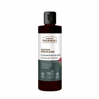 Acqua micellare per il viso Cactus + squalano "GREEN PHARMACY" 200 ml.