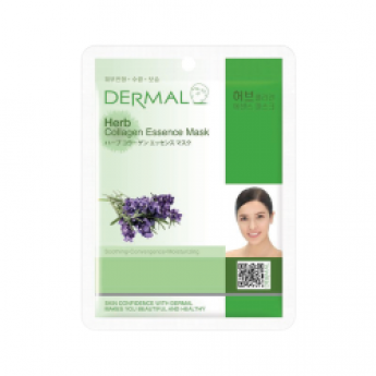 Maschera viso in tessuto DERMAL al collagene ed erbe, 23 g