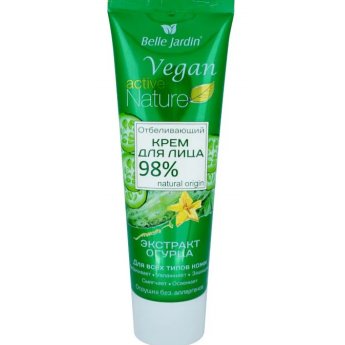 Crema "Belle Jardin Vegan Active Nature" Viso Schiarente con Estratto di Cetriolo (85 ml)