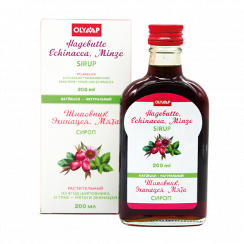 Sciroppo di rosa canina, echinacea e menta "Olymp" 200 ml.