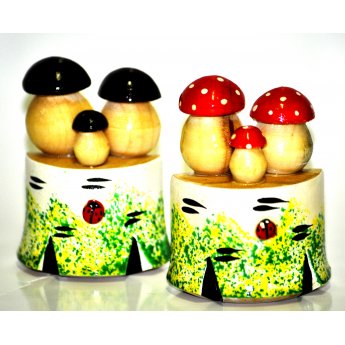 Calamita "Ceppo con funghi"