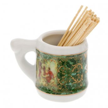 Tazza ceramica con stuzzicadenti "Favole degli Urali" 4,5*6 cm Tazza ceramica con stuzzicadenti "Favole degli Urali" 4,5*6 cm