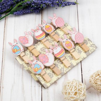 Mollette decorative pasquali 10pz Mollette decorative pasquali 10pz