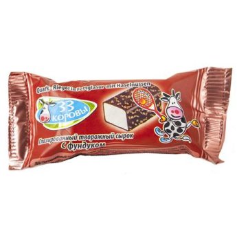 Formaggino di ricotta glassato "33 mucche" con noccioline (40g) Formaggino di ricotta glassato "33 mucche" con noccioline (40g)