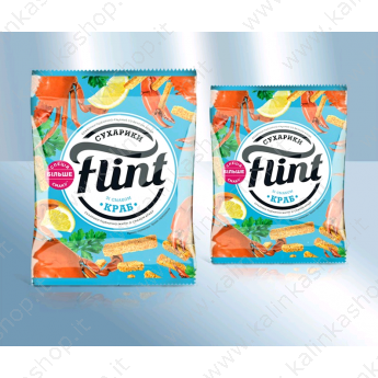 Crostini di frumento e segale "Flint" al gusto di granchio (70g)