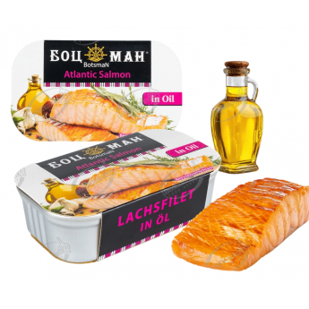 Filetto di salmone "Botsman" in olio 120 g
