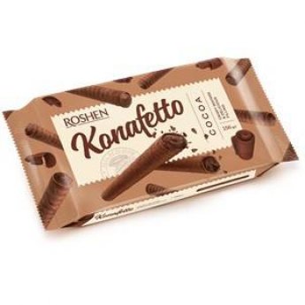 Rolle di wafer "ROSHEN-Konafetto" crema di cacao (140g) Rolle di wafer "ROSHEN-Konafetto" crema di cacao (140g)