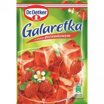 Gelatina "Dr. Oetker" al gusto di fragola (72g) Gelatina "Dr. Oetker" al gusto di fragola (72g)