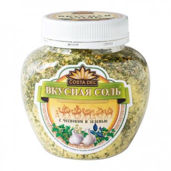 Sale gustoso "Costa del" con aglio ed erbe aromatiche 400g Sale gustoso "Costa del" con aglio ed erbe aromatiche 400g
