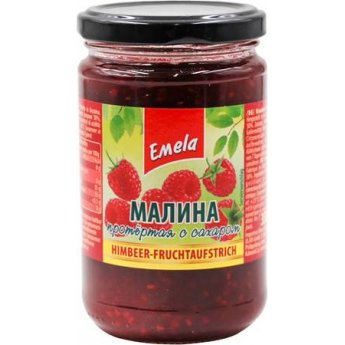 Marmellata "Emela" lampone tritato con zucchero (350 gr)