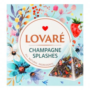 Tè "Lovare-Champagne Splashes" con frutti di bosco, petali di fiordaliso e aroma di fragoline di bosco (15х2g)