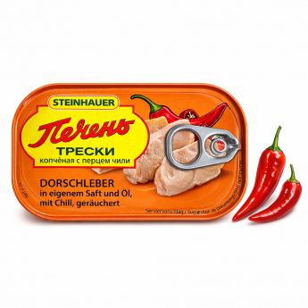 Fegato di merluzzo "Steinhauer" affumicato e peperoncino (120g)