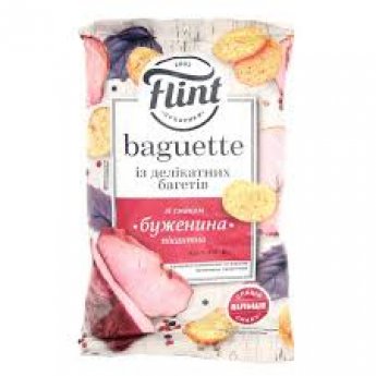 Crostini di frumento e segale "Flint" al sapore di piccante di maiale (60 g)