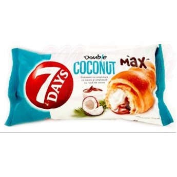 Cornetto "7DAYS" con doppia crema, cacao e cocco (80g)