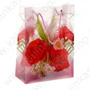 Пакет пластиковый "Букет красных роз" 12,5 х 17,0 х 5,5 см