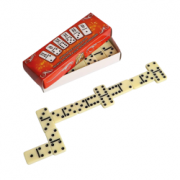 Gioco del domino, rosso, 28 pezzi, 14,5 x 4,7 x 3,4 cm, tessere del domino 4 x 0,5 x 2 cm