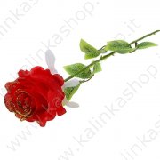 Цветок искусственный "Роза с позолотой" 80 см. d-8 cм .красный