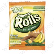 Cannucce di wafer con ripieno alla banana "Viva Rolls" (100g)