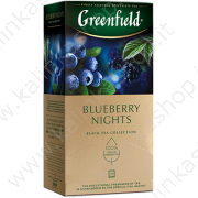 Tè nero "Greenfield - Blueberry Nights" con mirtilli (25x1,5g)