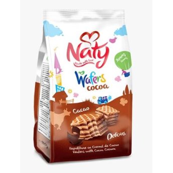 Wafer "Naty " con crema al cacao (140g) Wafer "Naty " con crema al cacao (140g)