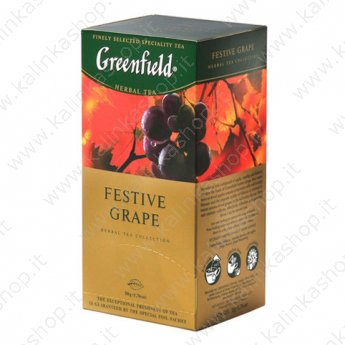 Чай "Greenfield - Festive Grape" травяной с виноградом (25x2г)